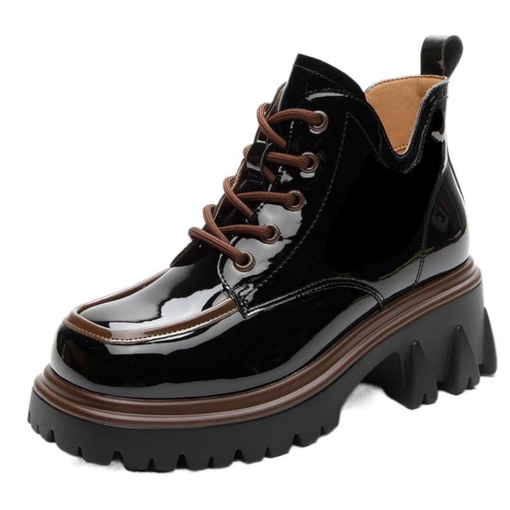 New Fashion Loafers In Women Shoes  Luxury Designer Platform Thick Bottom Height Increasing Shoes Lace-Up Slip On Dress Shoes