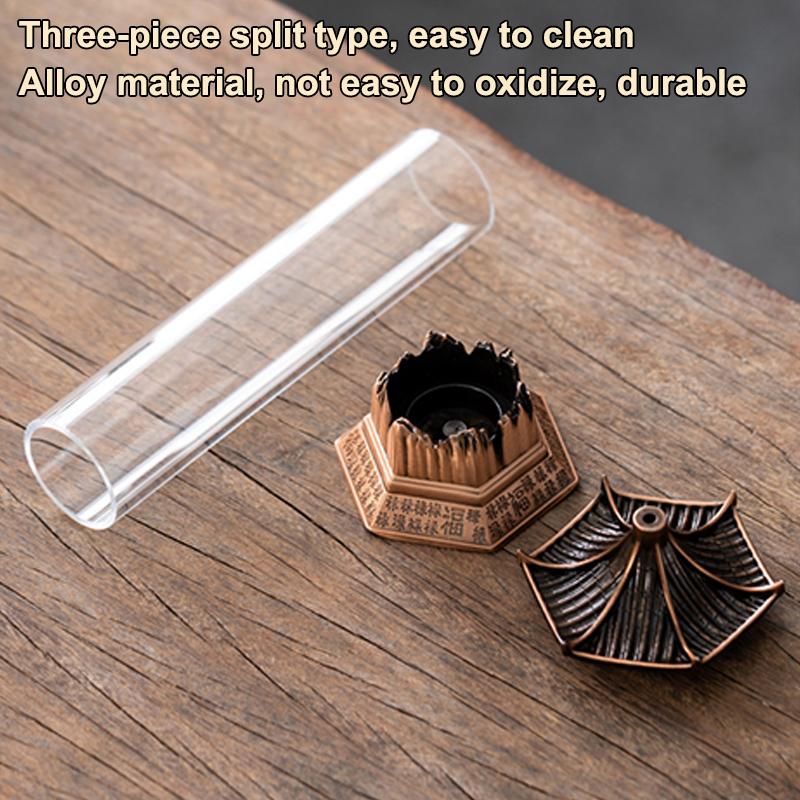 Kreativní stojánek na tyčinkové kadidlo Pagoda Průhledný aromaterapeutický hořák Šestihranný pavilon Hořák na kadidlo Domácí dekorace