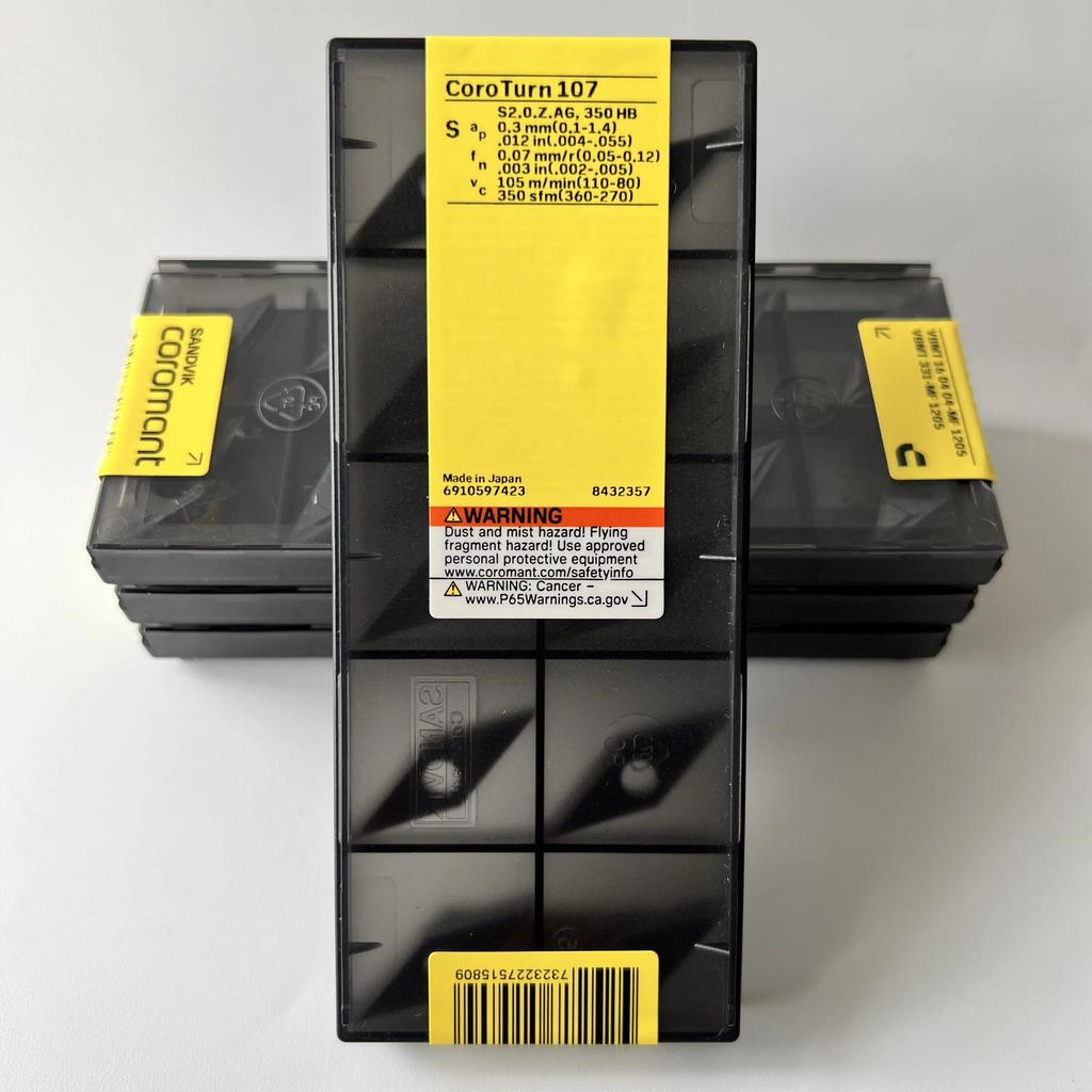 SANDVIK / VBMT160404-MF 1205 / Industrial indexable Carbide Inserts 10 Pcs