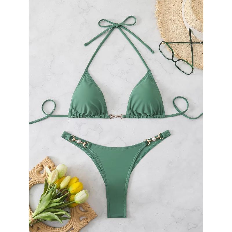 Sexy Bikini 2026 Women Chain Swimsuit Female Swimwear Thong Micro Bikinis Sets Two-piece Bathing Suit Swimming for Beach Wear