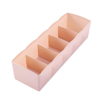 New Multifunction Clothes Storage Case Can Be Stacked Compartments Bras Storage Box 5-Grid Durable Underwear Storage Box