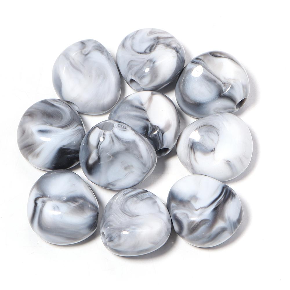10pcs/lot Irregular Acrylic Beads Dual Color Loose Spacer Beads For Jewelry Making DIY Bracelet Nacklace Earrings Accessories