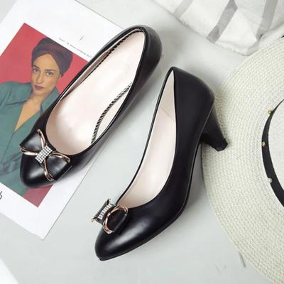 Spring Autumn New Women's Shoes Professional High Heels Black Red Shallow Mouth Comfortable Work Shoes
