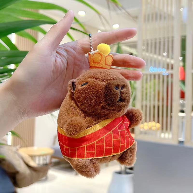 Capybara Plush Toy - Cute Rodent Doll Gift with Mini Pendant
