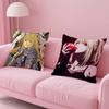 Anime D-DeathNote M-Misa Amane Kissenbezug Milbenabweisender Kissenbezug Unsichtbarer Reißverschluss Seidig kurzer Plüsch Sofakissenbezug