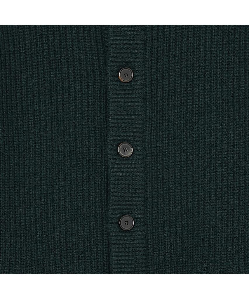 IOLO Merino Wool Knit Fur Jacket_Dark Green