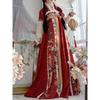Chinese Tang Dynasty Style Hanfu Gives Women A Chest Length One-piece Skirt  With Velvet Daily Winter Suit