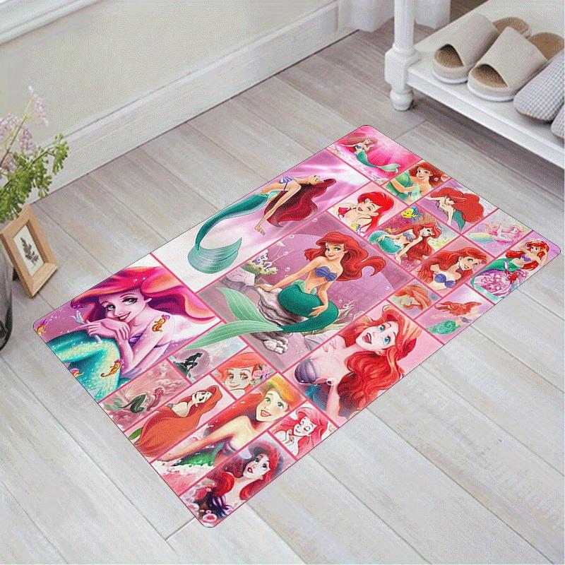 

1pc Pretty The Little Mermaid Rug Anti Slip, Non Shedding, Ideal for Living, Bedroom & Laundry Handcrafted Home Decor 60cm by 90cm