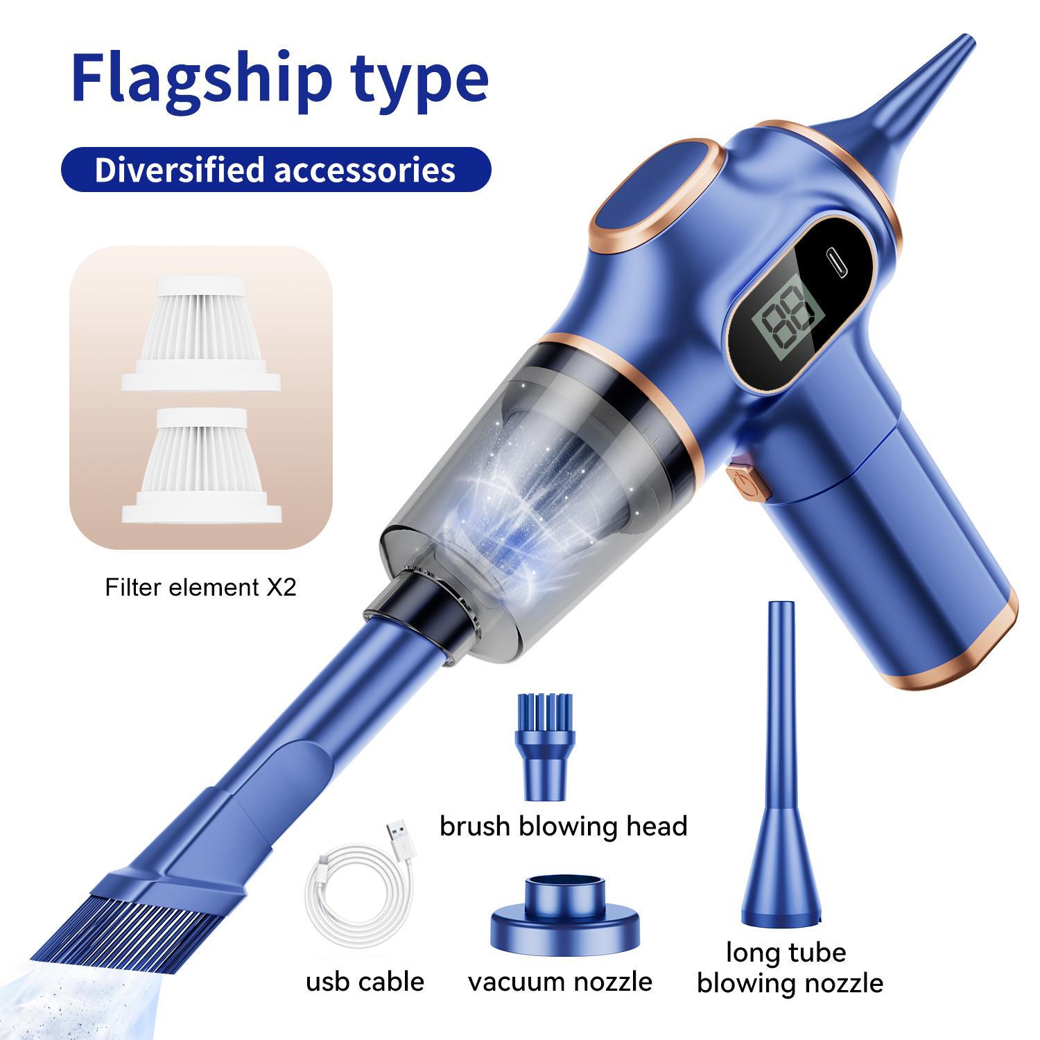 

NEW ABS Wireless Car Vacuum Cleaner Home Appliance Sofa Office High-Power Household Cleaning Machine Mini Vacuum Carpet Cleaner синій