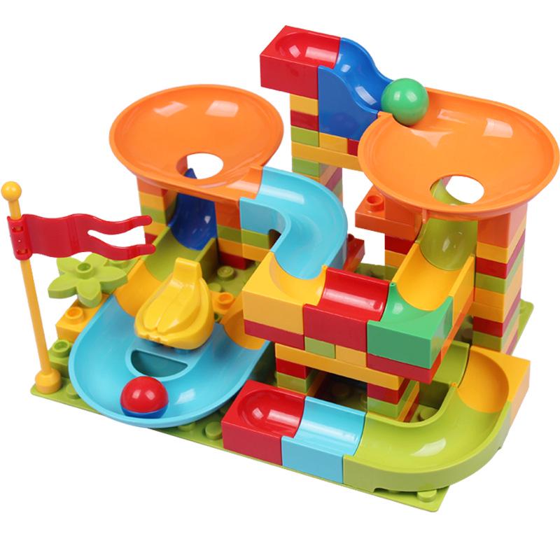 Large Particle Marble Run: Children s Ball Bearing Slide & Piano Track Set