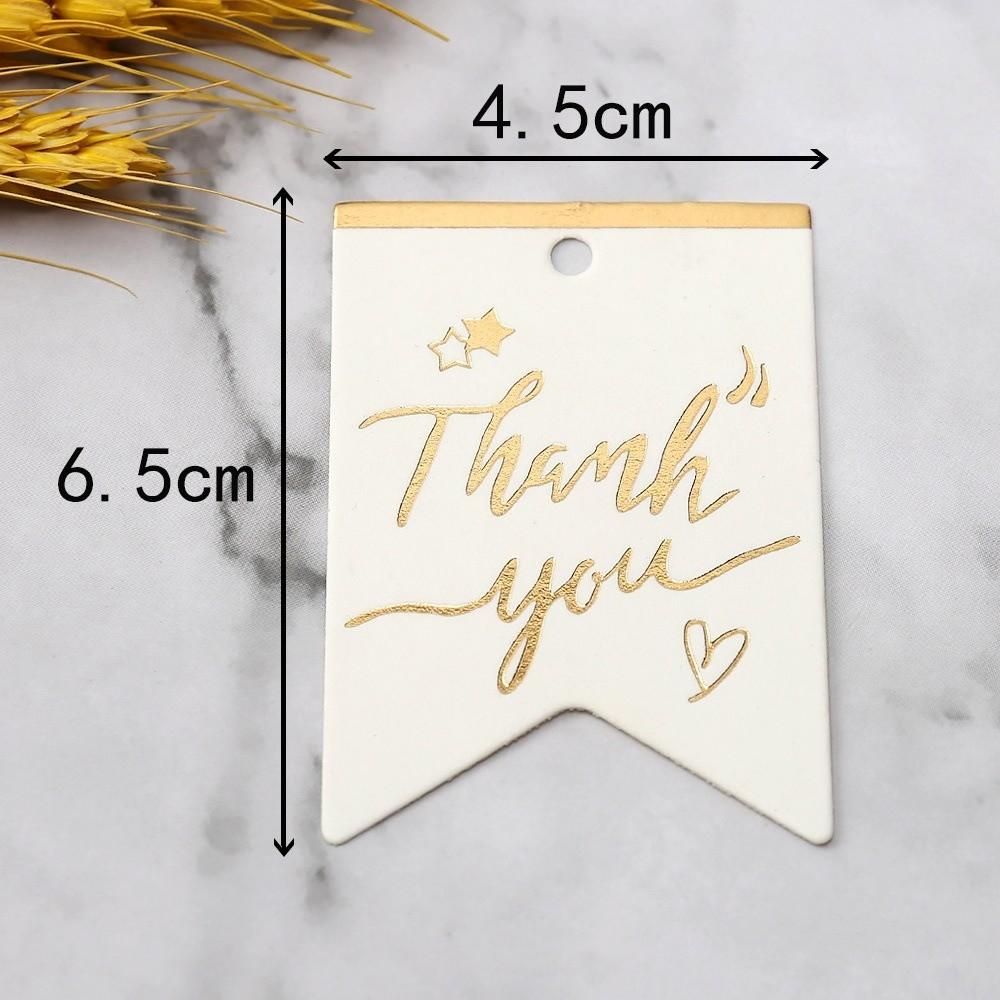 100pcs Black White Paper Thank You Tags Handmade Gift Tags Packing Labels  Party Label Stickers