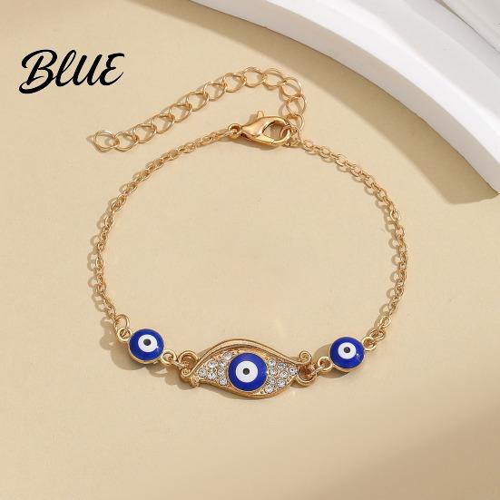 Mediterranean Good Luck Bracelet Evil Eye Hand of Fatima Women