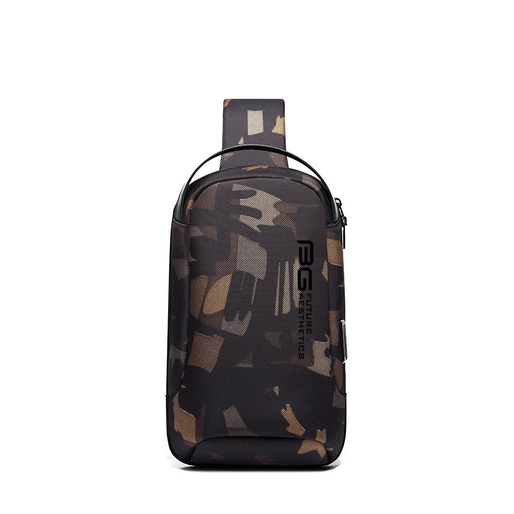 

Мужская нагрудная сумка кроссбоди BANGE с USB-портом - Повседневная и деловая наплечная сумка-мессенджер камуфляжный