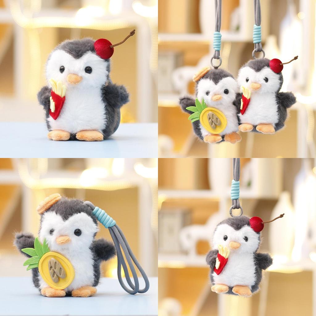 Cute Penguin Stuffed Animal Doll With Pp Cotton Filling For Kids Gift And Bag Accessory