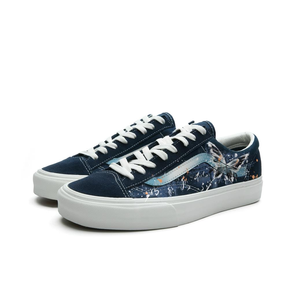 Vans Style 36 Abrasion Resistant Abrasion Resistant Low top Skateboard Shoes Unisex Blue VN0A3DZ3RFL(Team613-)