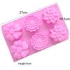 6 Different Flowers and Plants Shape Silicone Chocolate Mold DIY Handmade Soap Sunflower Moon Cake Mold