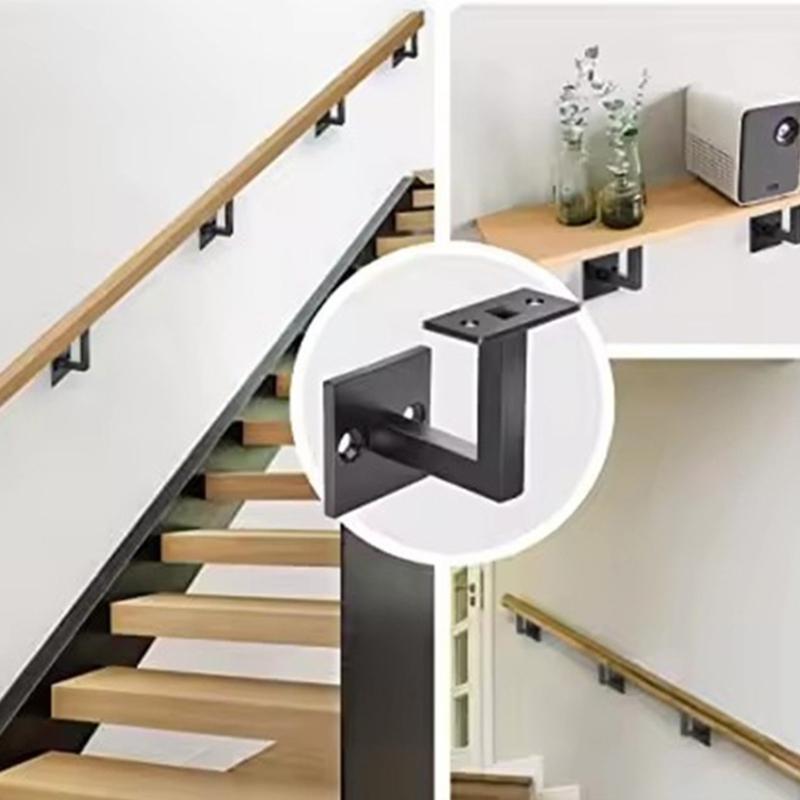 4 Stück Edelstahl L-förmige Treppengeländerhalterungen Wandhalterung Geländerhalterung für moderne Wohn- und Geschäftsräume