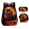Klasická Novinka Cool kůň jednorožec 3D Tisk 3ks/Sada Studentské Školní Tašky Batoh na Notebook Crossbody Taška na Oběd Pouzdro na Tužky