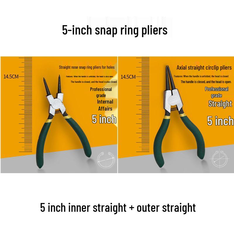 Industrial-Grade Multifunctional Snap Ring Pliers Set for Internal & External Use