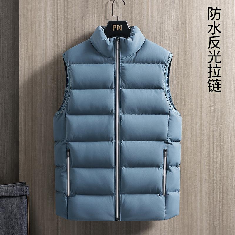 

Зимний мужской повседневный жилет жилет жилет мужской осенне-зимний тренд утолщенный теплый однотонный жилет 4XL
