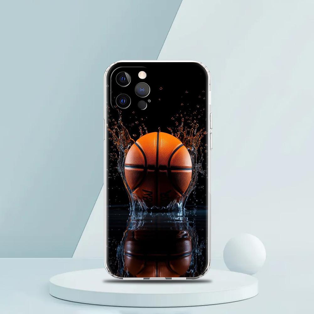 Cool Basketball Soft Transparent Phone Case Cover for iPhone 16 15 14 13 12 11 Pro Max XR 8 7 Plus XS Max Shockproof Shell Capas