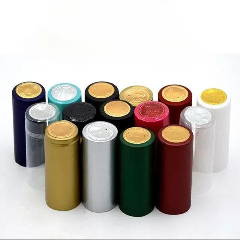 100piece Olive Oil Wine Bottle Cover Hat Heat Shrinkable Caps Wine Glass Bottle Sealing Film Sealing Sleeve With Top Bottle Mout