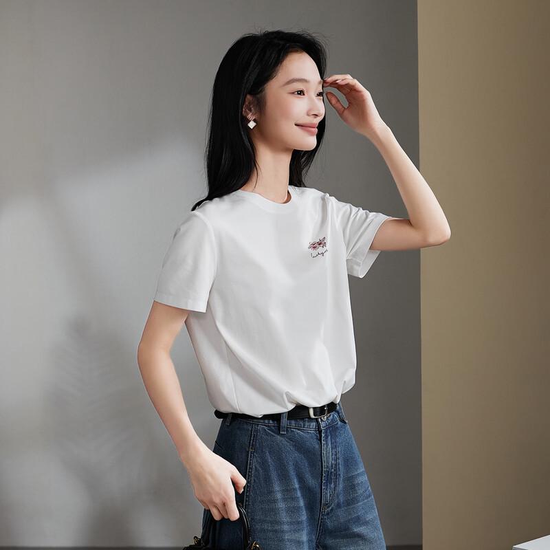SOFSIL Women s Relaxed Fit Embroidered T-Shirt XL