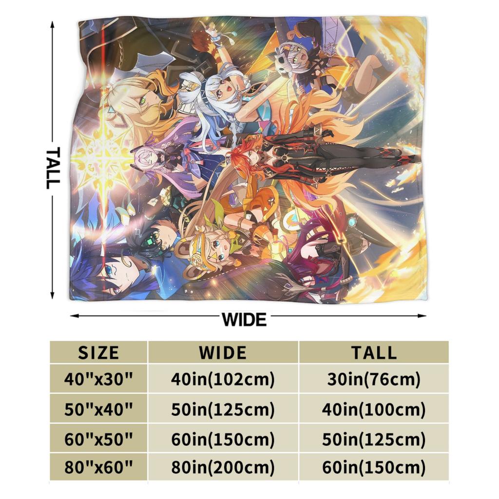 Mavuika Genshin Impact Cartoon Game Blankets Flannel Throw Blanket For Couch Chair Sofa Bed Soft Warm Bedspread Gift Idea