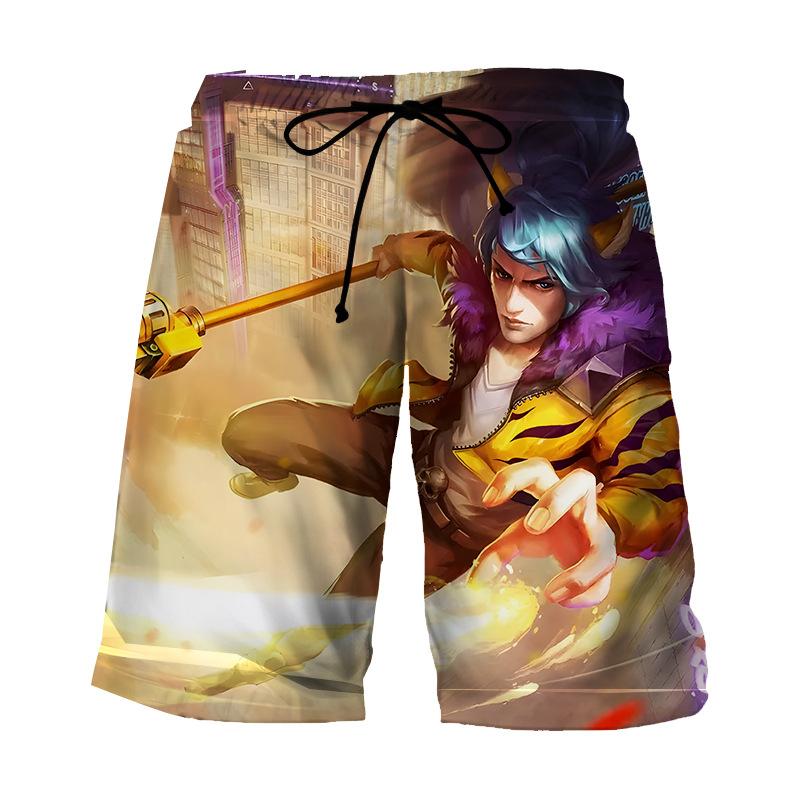 King of Glory Shorts 3D Printed Long Summer Casual Shorts for Primary Secondary School Students Adolescents Shorts Men’s
