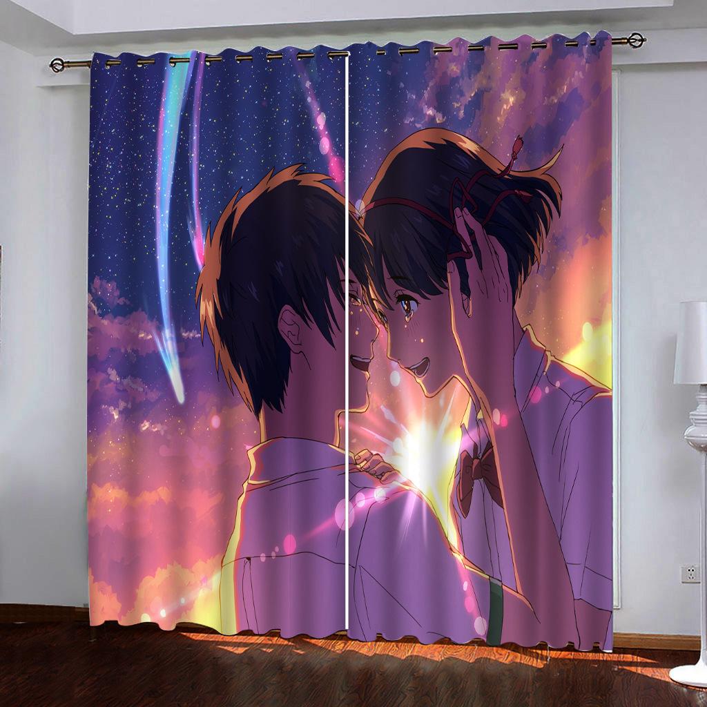 High-Density Blackout Curtains, Daytime Curtains, Your Name Is Beautiful 3D Digital Printing Blackout Curtains