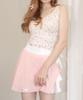 Sweat Sweet Wrap Hip Cover Skirt - Pink/Black