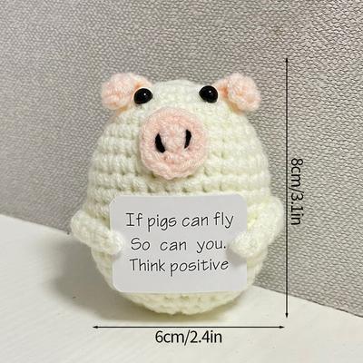 Décoration Tricotée Mini Poupées Crochet Tricot Poupée Crochet Fini Carte Ornement de Bureau Cadeau Chambre Motivationnel Déco Halloween