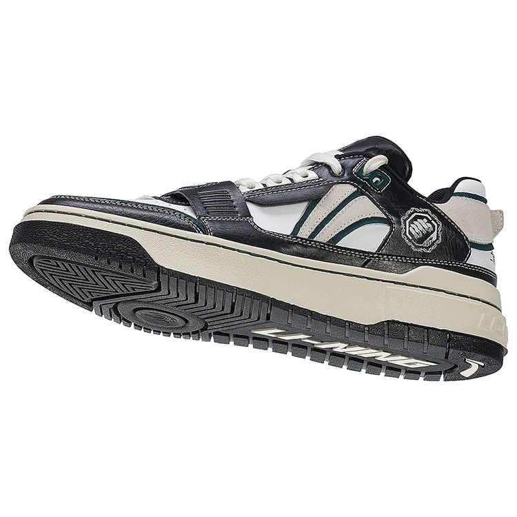 Li Ning Rookie Retro Casual Low Top Skate Shoes Women Sneakers Black White ABCS022-2
