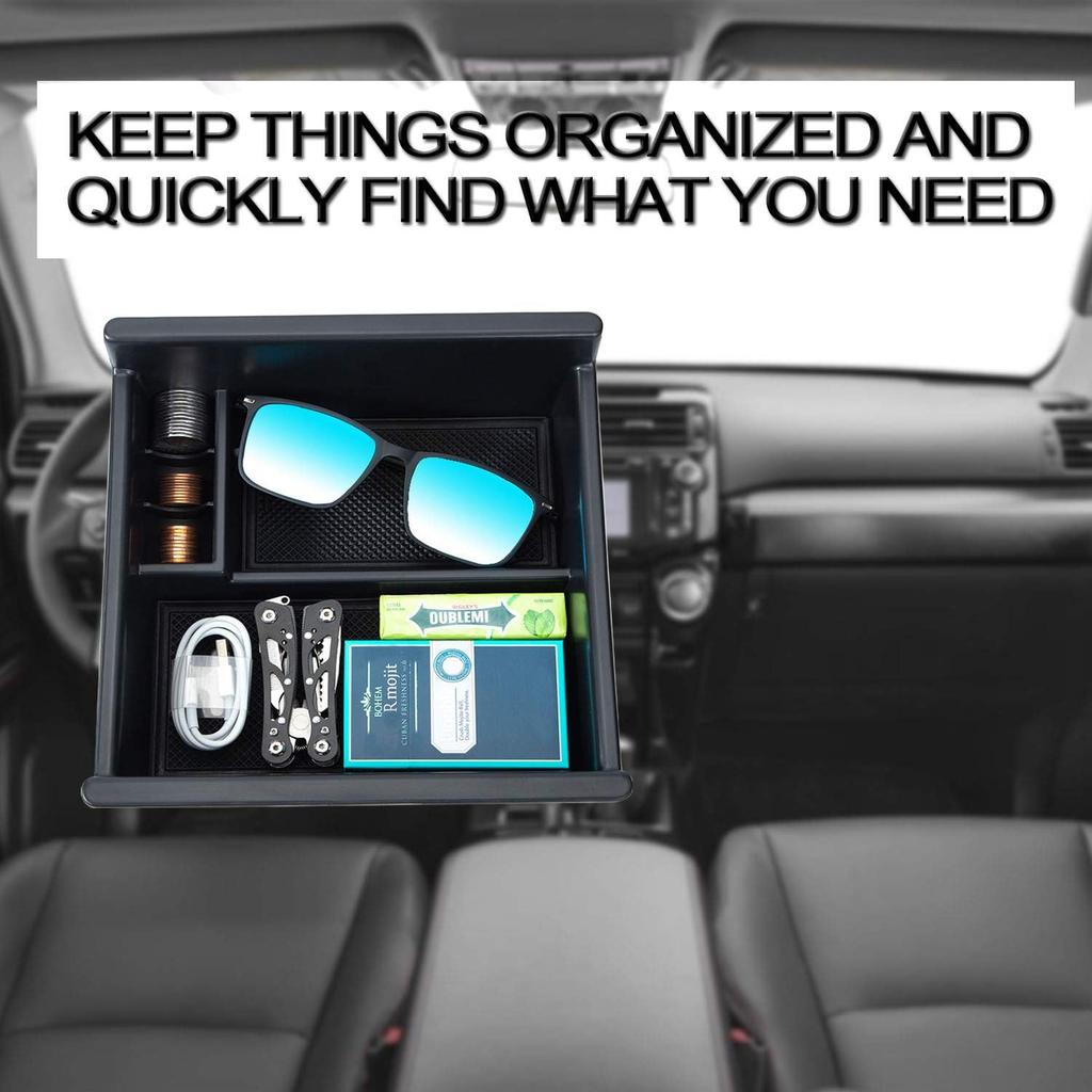 JKCOVER Center Console Organizer Tray Compatible With Toyota 4Runner 2010-   2024 And Kia Telluride -2024 2025 Accessories,Ert Armrest Box Secondary