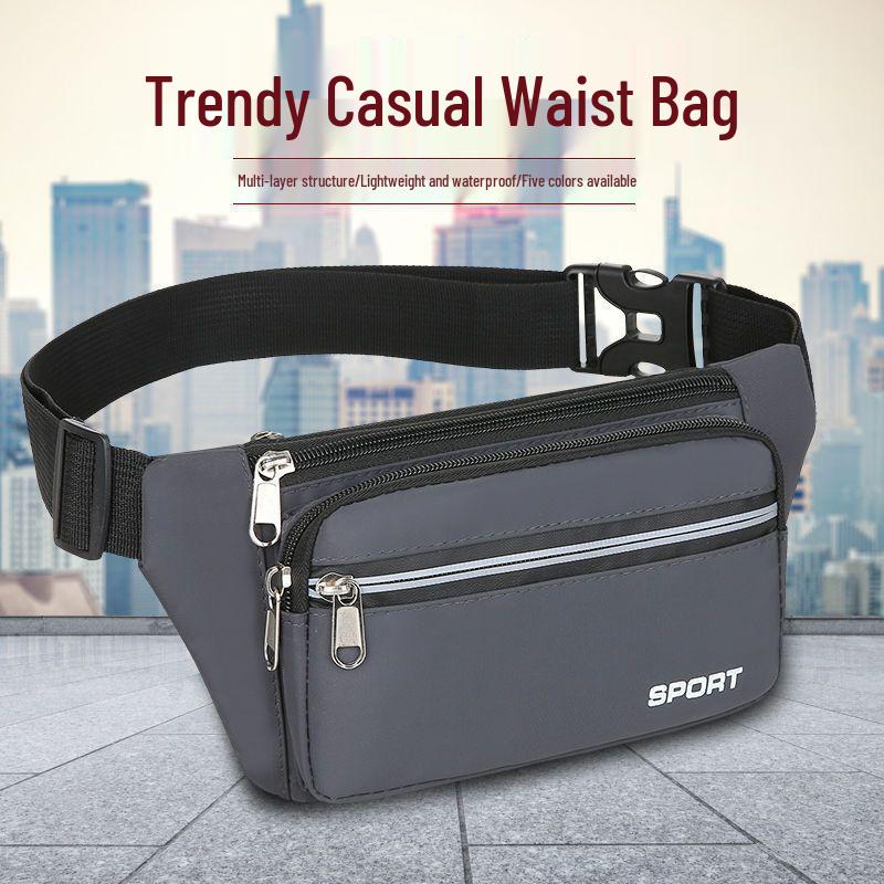 Unisex Waterproof Waist Bag: Multifunctional, Large Capacity, Durable for Casual, Work, Sports, or Travel; Mobile Phone and Wallet Holder.