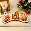 Christmas Gingerbread House Glowing Music LED Christmas Warm Light Candy House Window Desktop Decoration Christmas Gift