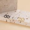 Stainless Steel Love Heart Stud Earrings For Women Girls Gold Color Sweet Fashion Ear Zircon Birthday Party Gifts Wholesale