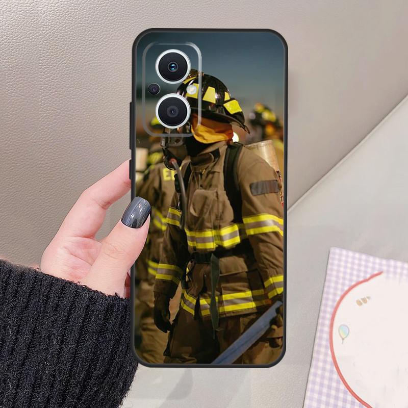 Firefighter Heroes Fireman Funda For OPPO Reno 13 11 12 14 Pro 13F 14F 12F 11F 7 8 Lite OPPO Find X5 X6 X8 X9 Pro Case