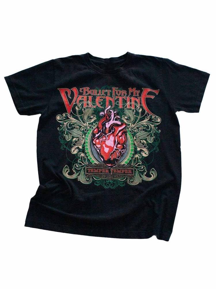 2013 Bullet For My Valentine Temper Temper Футболка Черная Унисекс S-5XL EM0633 Унисекс Футболка L