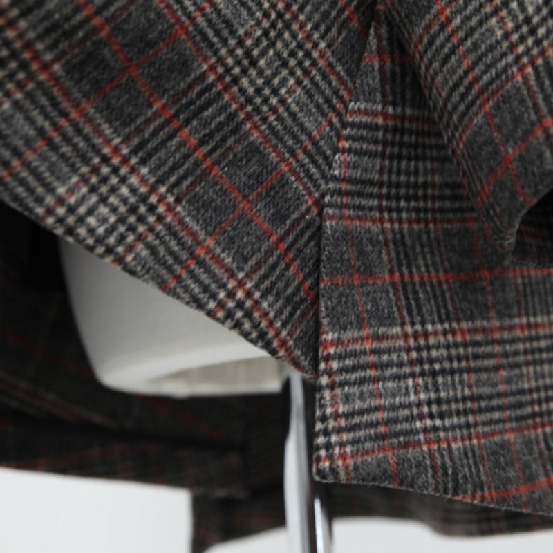 Shiz MAdAm Women A Line Round Check Wool jAcket J31627