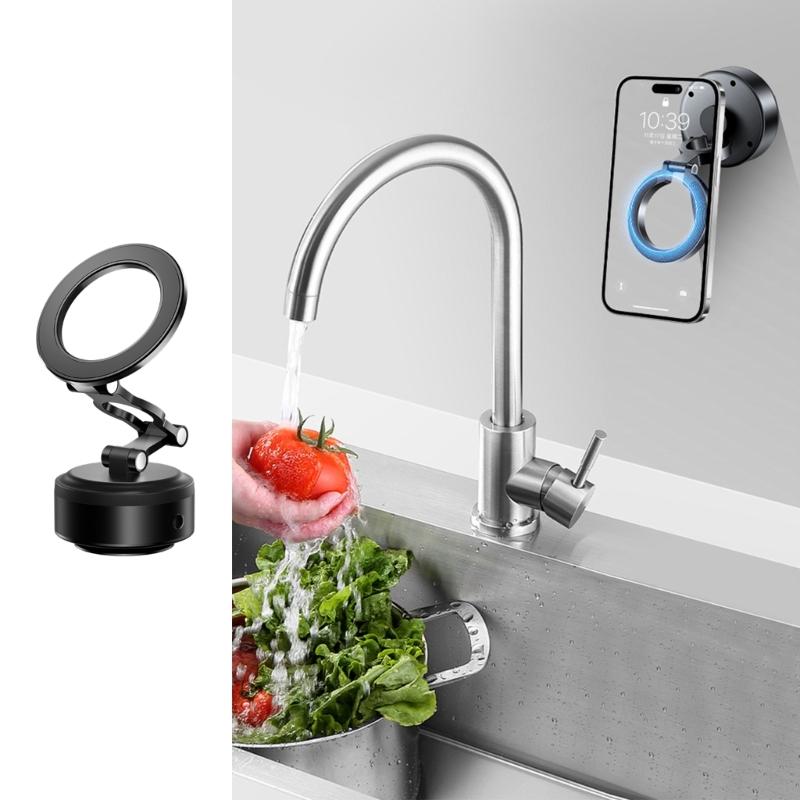 Electric Vacuum Magnetic Suction Phone Bracket with Strong Suction Cup for Navigation Driver Passenger Easy Installation