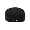 Autumn Winter Solid Color Woolen Cap for Men Women Forward Cap Warm Beret British Newsboy Cap