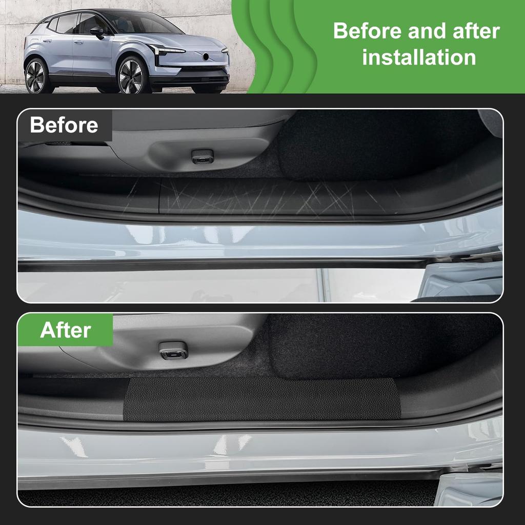 KUNGKIC Volvo EX30 2025 2024 Side Step Guard, Scuff Plate, Door Guard Sticker, Side
