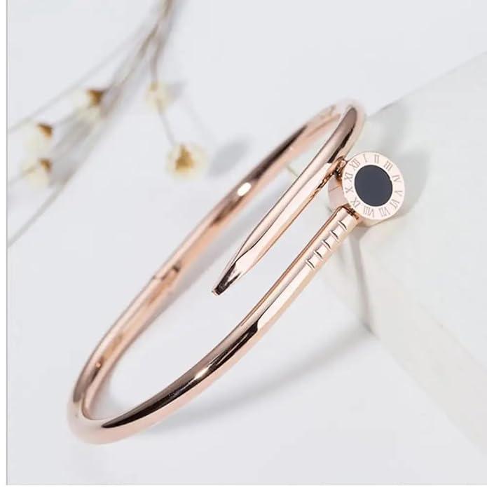 Pulseira para mulheres Pulseiras Elegantes para mulheres Pulseira Ajustável Anti-Manchas para meninas Ouro Rosa Kada para Mulheres Acessórios