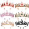 Jewel Bride Bridesmaids Comb Crown Baroque Birthday Wedding Banquet Headwear Crown Headband