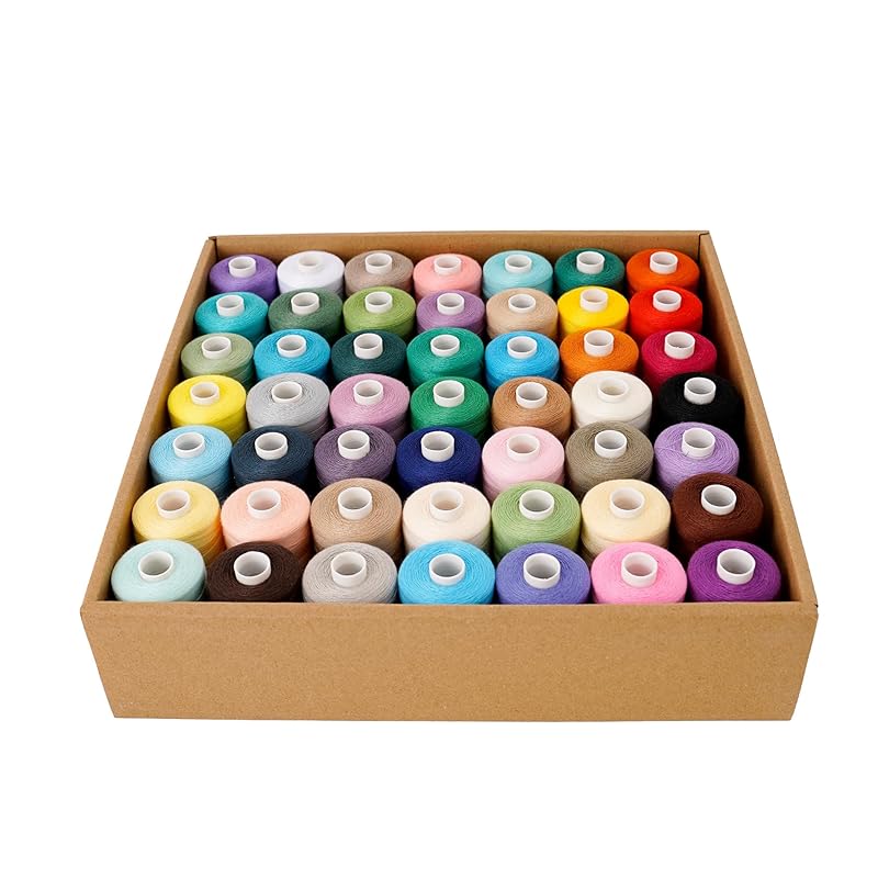 49 Colors Sewing Thread Set No. 60 1000 Yards Roll Large Capacity Can Be Used a Lot For Ordinary Ground Thread for Home Sewing Machines Hand Sewing