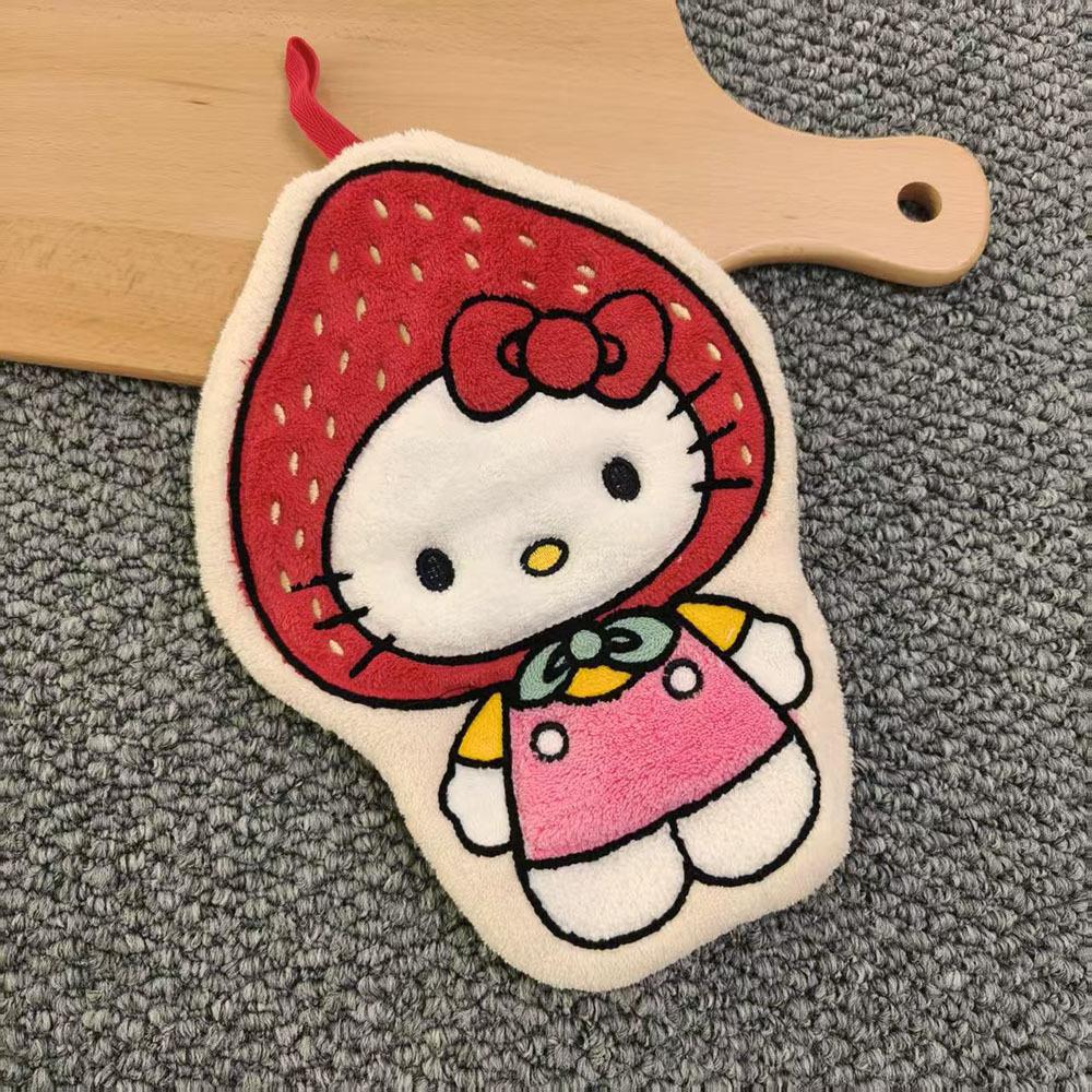 Melody My Pochacco Cute Kawaii Cute Hand Towel Water-Absorbent Coral Fleece Kitchen Decor Quick-Drying Girls Towel