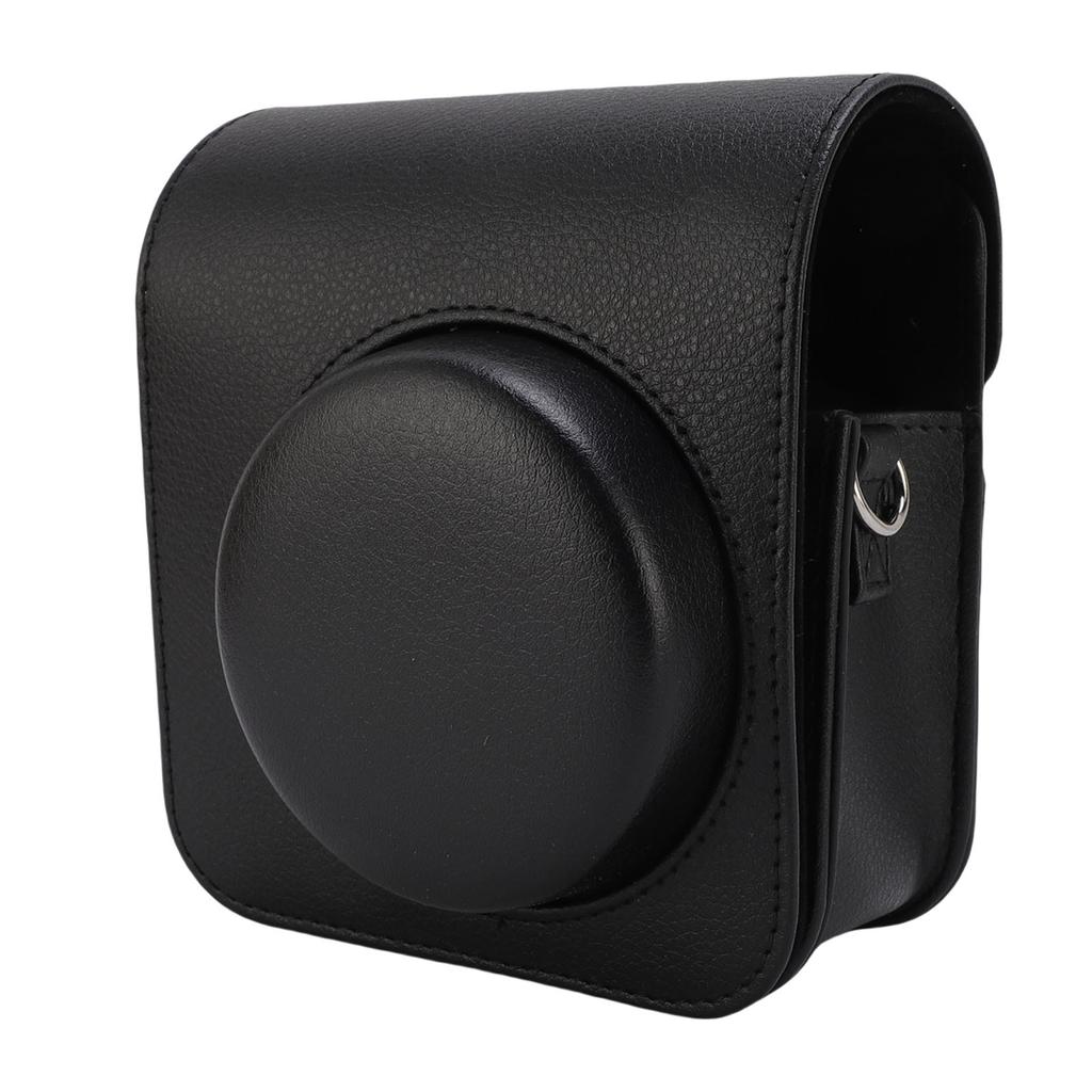 Protective Case Fit for Mini41 Instant Camera Litchi Pattern PU Leather Magnetic Flip Lid Retro Camera Bag with