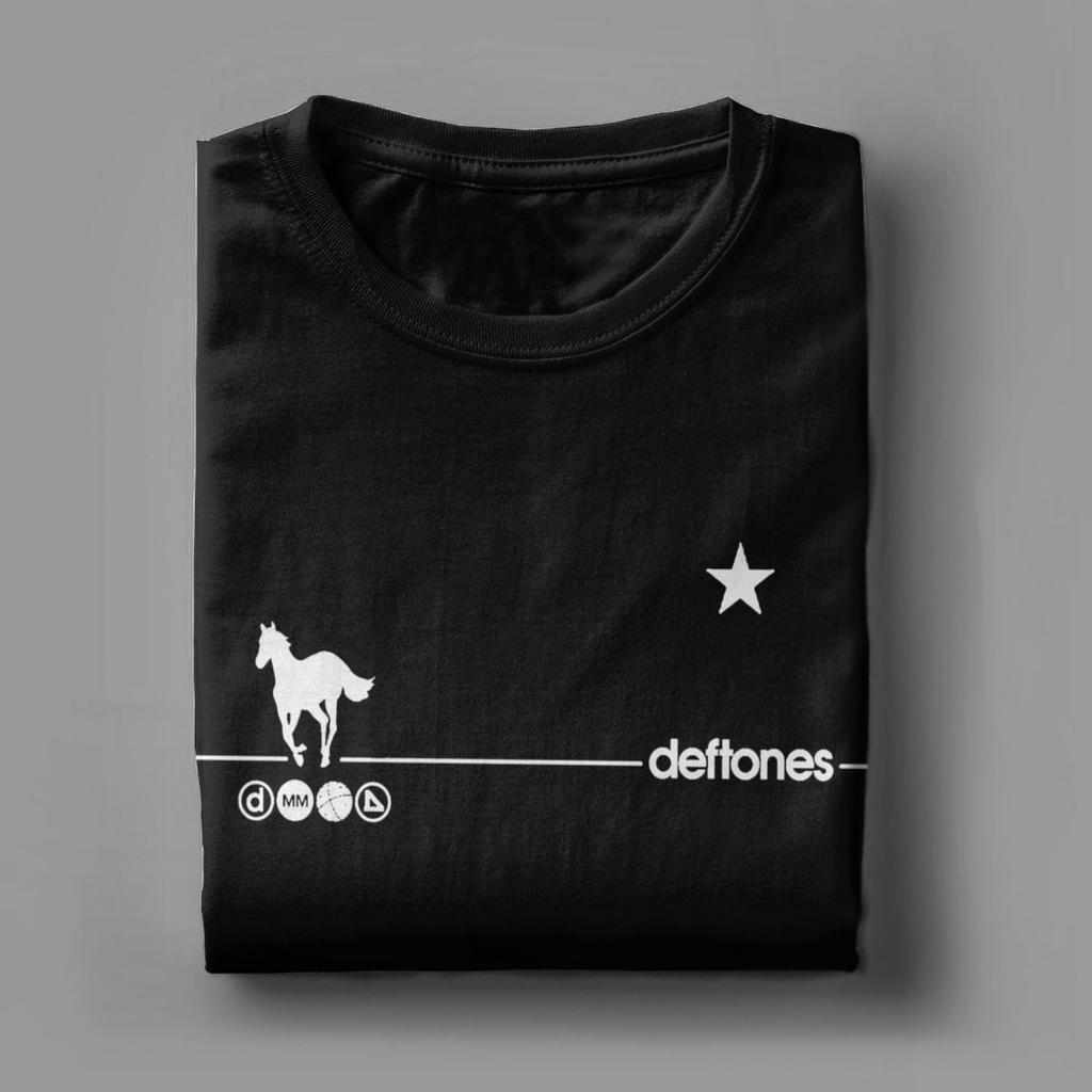 Deftones Rock Ohms White Pony Antrekk Skjorter Menn Kvinner metall Casual Bomull Klassiske T-skjorter