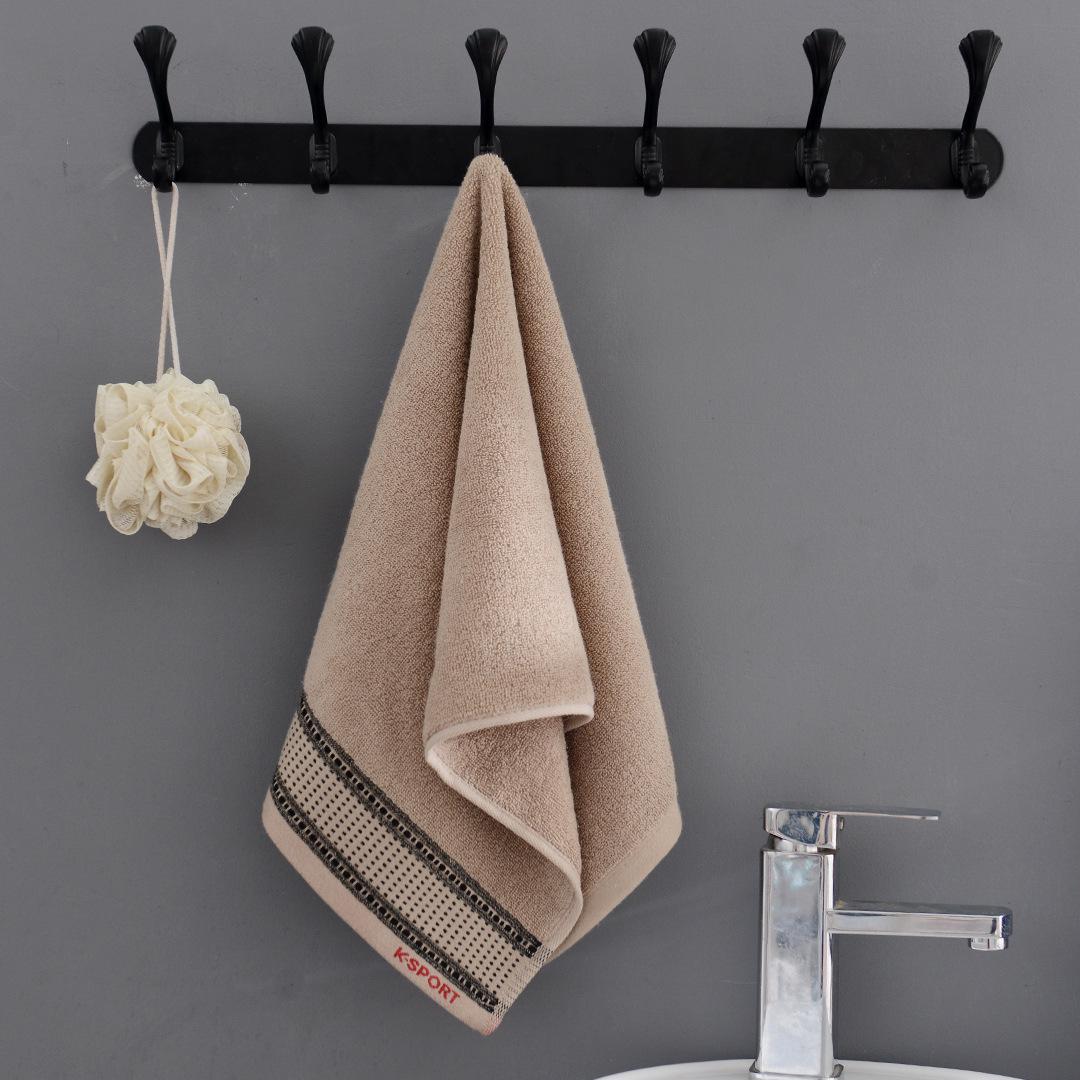 

Полотенце из чистого хлопка с точечной лентой для взрослых, мягкое, впитывающее, подарок для пары, вышивка, гостиничное полотенце 34*74